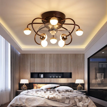 Gold Ceiling Fan Lights for Living and Dining Room - Casatrail.com